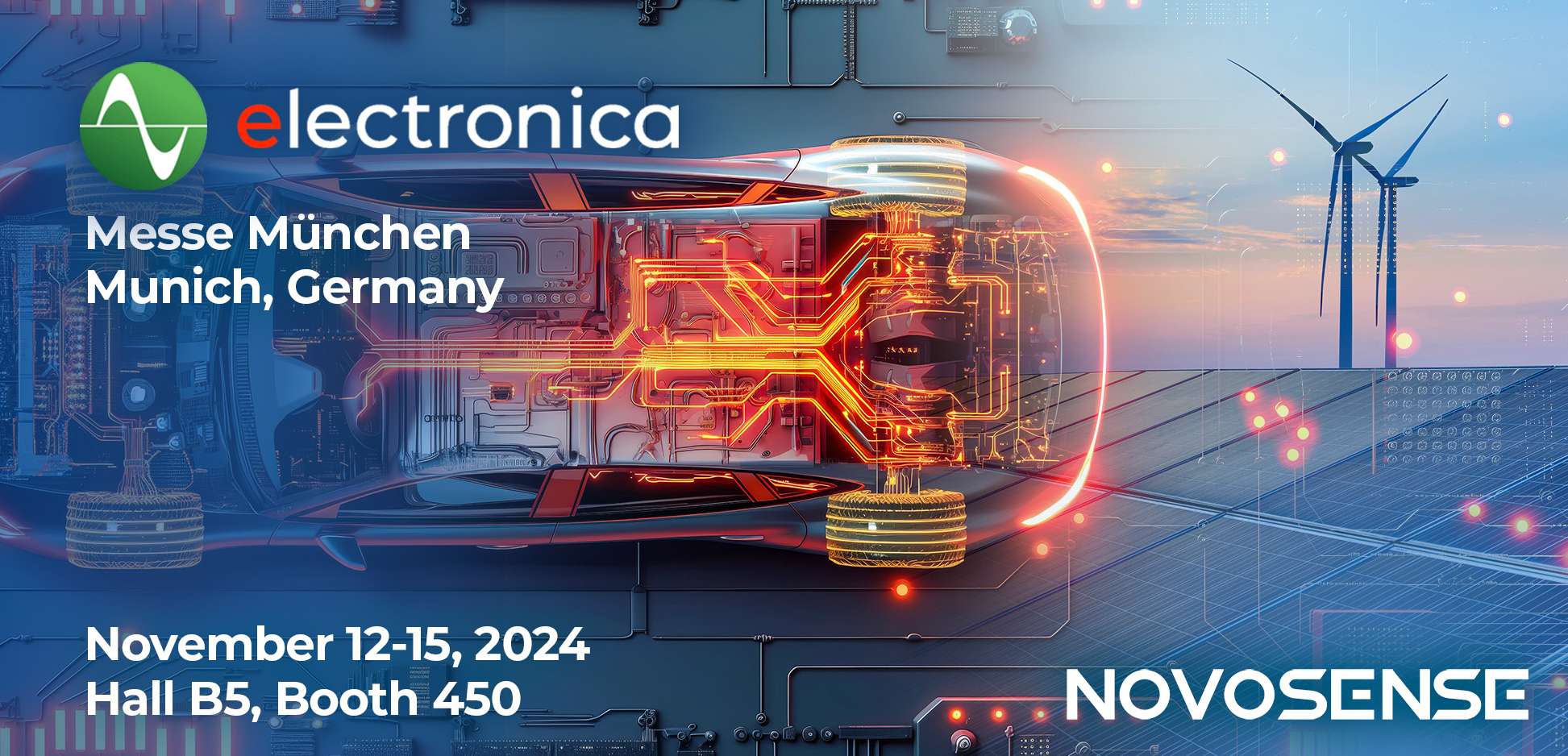 NOVOSENSEは、インテリジェントカー、電動化、産業制御に関する最新の研究開発成果をelectronica 2024に発表